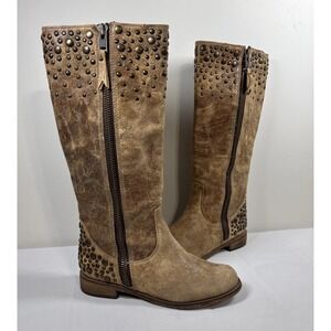 Corral Womens 8.5M Dallas Indie Spirit Studded Distressed Leather Riding Boots